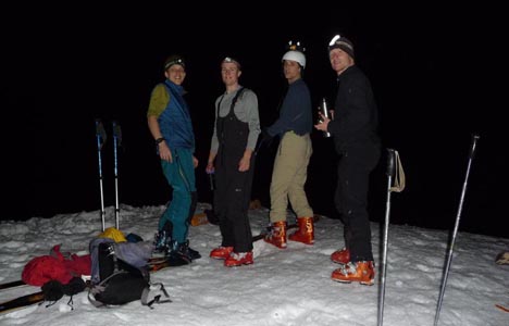 Night touring Seymour Mountain